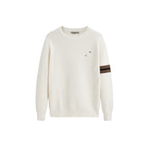 Men's Striped Jacquard Pullover With Cashmere